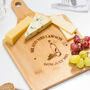 Wine And Grapes Couples Bamboo Paddle Sharing Board, thumbnail 4 of 5