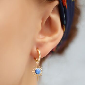 Blue Opal Northern Star Set In Sterling Silver, 2 of 10