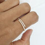 Crossover Diamond Ring Gold, thumbnail 1 of 6