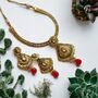 Gold Plated Necklace And Earring Set, thumbnail 3 of 3