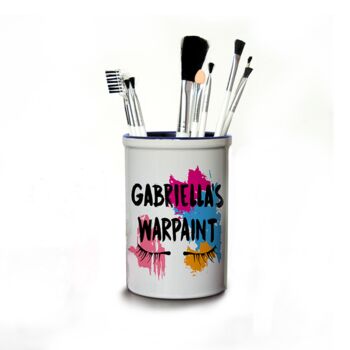 Personalised My Warpaint Make Up Brush Holder, 2 of 3