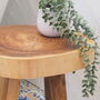 Natural Wood Stool With White Legs, thumbnail 9 of 10