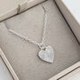 Dainty Heart Fingerprint Charm, thumbnail 1 of 5