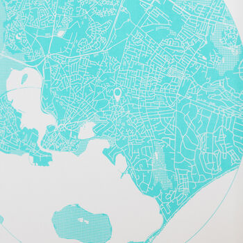 Personalised Risograph Map Print, 5 of 10