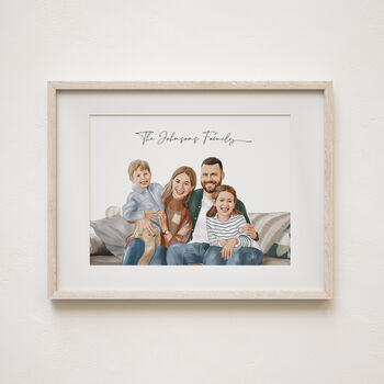 Personalised Grandmother Portrait, Hand Drawn From Photo, Custom Watercolour Artwork, Birthday Or Christmas Gift For Grandma Or Nana, 6 of 10