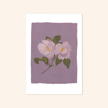Purple Rose Floral Print, Unframed, 2 of 3