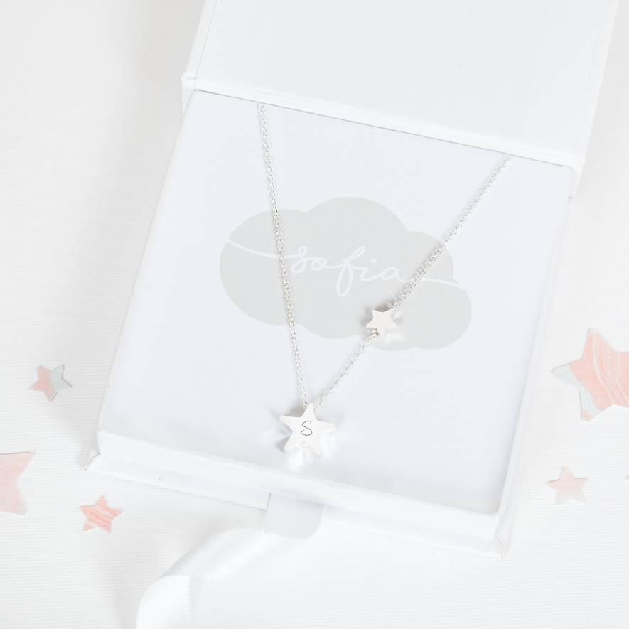 Sterling Silver My Lucky Star Personalised Necklace By Mini Bloom ...