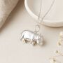 Personalised Sterling Silver Hippo Necklace, thumbnail 2 of 9