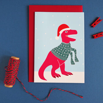 Dinosaur Christmas Cards, 2 of 10