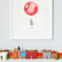 Personalised Children's Bright Red Balloon Print, thumbnail 3 of 10