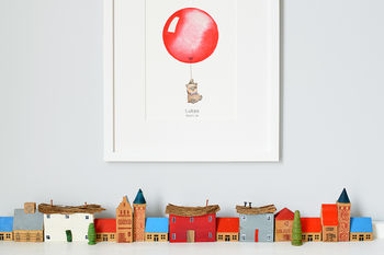 Personalised Children's Bright Red Balloon Print, 3 of 10