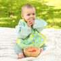 Baby Weaning Bib Coverall In Lemon, thumbnail 3 of 8
