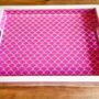 Scallop Bone Inlay Tray | Hot Pink, thumbnail 3 of 4