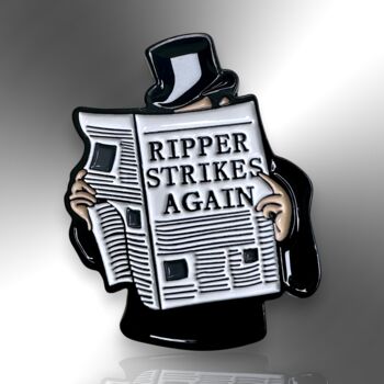 Victorian Themed Jack The Ripper True Crime Enamel Pin, Gifts For True Crime Fans And Mystery Lovers, 3 of 8