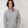Custom Flag Organic Cotton Quarter Zip Men's Sweatshirt, thumbnail 1 of 7