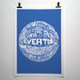 Everton Football Club Typography Print, thumbnail 3 of 8