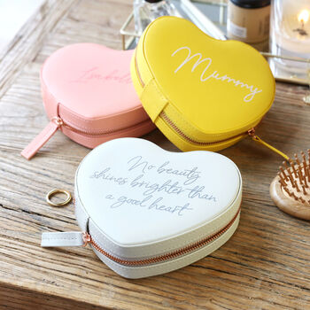 Personalised Heart Travel Jewellery Case, 2 of 11