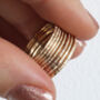 Solid 9ct Gold Bark Textured Stacking Ring, thumbnail 5 of 6