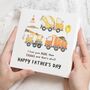Digger Truck Fathers Day Card From Son, thumbnail 1 of 7