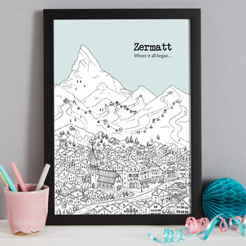 Personalised Zermatt Print, 6 of 10