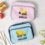 Kids Construction Lunch Bag Personalised Gift, thumbnail 3 of 6