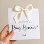 Ring Bearer Proposal Card, Handmade Bow Proposal Card, Classy Wedding Proposal Card, thumbnail 1 of 4