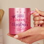 Personalised Queen Of Christmas Pink Mug – Stocking Filler And Secret Santa Gift, thumbnail 3 of 4