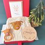 Highland Cow Baby's First Christmas Gift Box, thumbnail 2 of 11