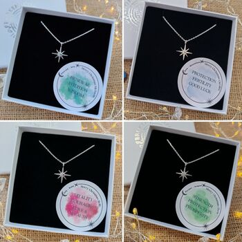 Handmade Sterling Silver North Star Birthstone Christmas Necklace: July Birthstone, 10 of 12
