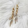 Bow And Chunky Chain Earrings, thumbnail 2 of 8