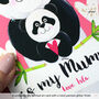 Personalised Panda Nan Mother's Day Card, thumbnail 6 of 7