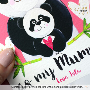 Personalised Panda Nan Mother's Day Card, 6 of 7