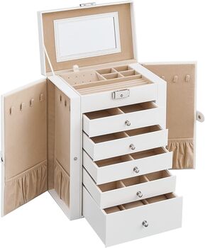 Six Tiers Jewellery Organiser Box With Five Drawers, 8 of 11