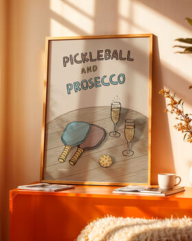 Pickleball And Prosecco Print, 2 of 9
