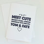 Personalised 'Meet Cute' Couples Valentine's Card, thumbnail 2 of 3