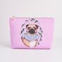 Catherine Rowe Pet Portraits Pug Pink Cotton Pouch, thumbnail 1 of 5