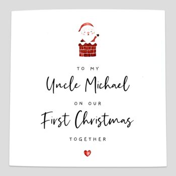 Personalised 1st Christmas Card As Uncle, 2 of 4