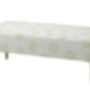 Hand Painted Upholstered Polka Dot Coffee Table Ottoman, thumbnail 3 of 11