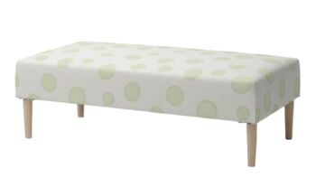 Hand Painted Upholstered Polka Dot Coffee Table Ottoman, 3 of 11