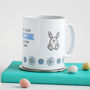 Floral Easter Bunny Personalised Mug, thumbnail 3 of 4