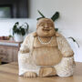 Hand Carved Wood Buddha Stautue, thumbnail 3 of 6