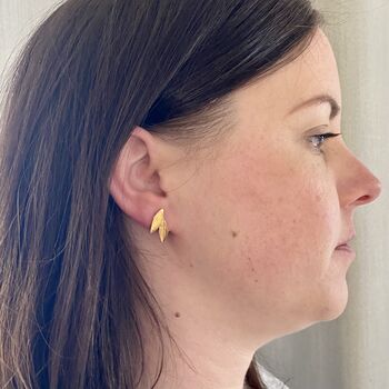 Double Gold Leaf Studs, 8 of 10