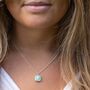 Turquoise Heart Locket Necklace, Silver Or Gold, thumbnail 2 of 11