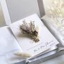 Wedding Card Personalised Dried Flower Mini Bouquet, thumbnail 5 of 11