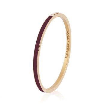 Enamel Bangle With Clasp Gold, 6 of 8