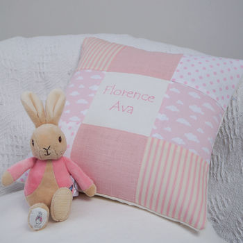Baby Pink Nursery Name Cushion, 6 of 10