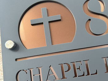 Personalised Cross House Sign Acrylic, 2 of 6