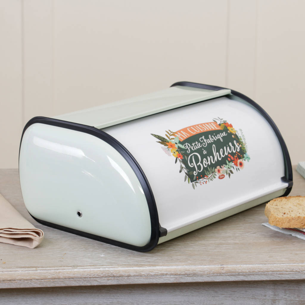 Personalised Sage Green Bread Bin By Dibor