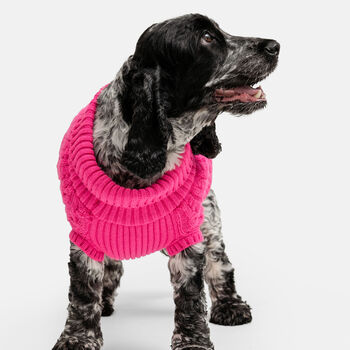 Plain Knitted Pink Dog Jumper, 3 of 5