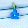 Hand Painted Blue Gentian Brooch, thumbnail 1 of 4
